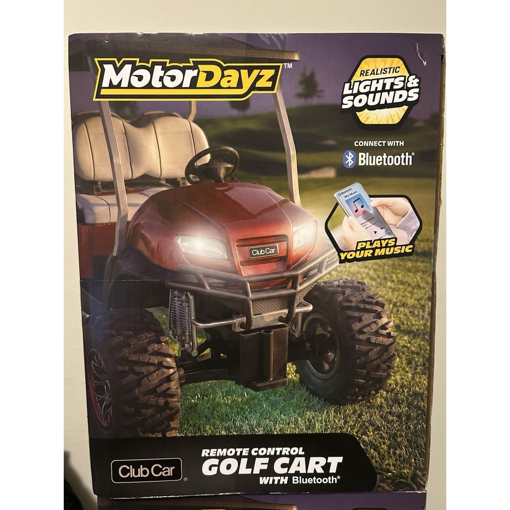 MotorDayz (1:15) Remote Control Club Car Golf Cart Red Bluetooth Music Lights RC - Picture 4 of 6